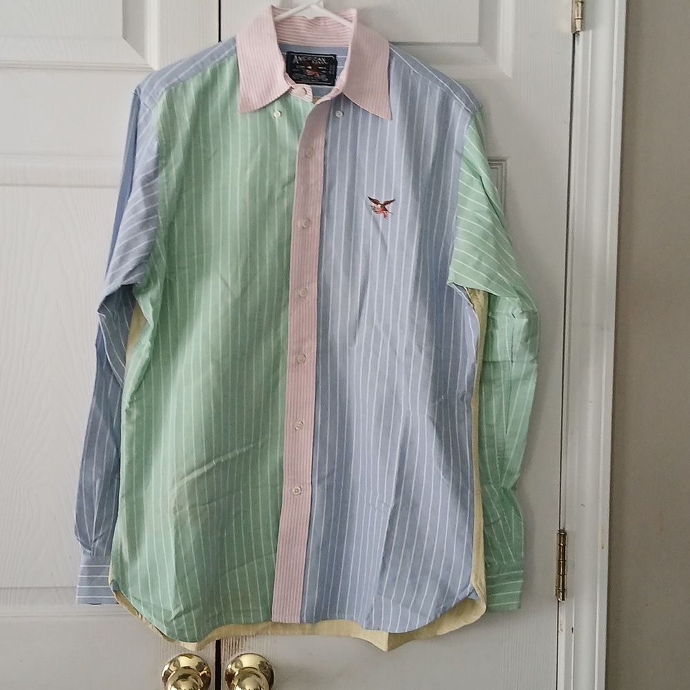 American Living multicolor striped long sleeve dress shirt  Sz S NWOT